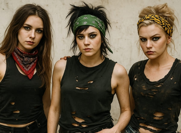 Bandana Halstuch im Rock- und Metal-Design – vielseitiges Szene-Accessoire Bandana Halstuch im Rock- und Metal-Design – vielseitiges Szene-Accessoire