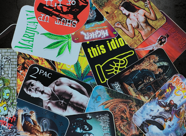Musik- und Bandsticker mit Rock- und Metaldesigns Musik- und Bandsticker mit Rock- und Metaldesigns