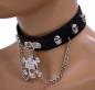 Preview: Gothic Halsband Glamouröser Totenkopf