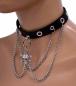 Preview: Gothic Halsband Totenkopf Mit Knochen