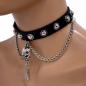 Preview: Gothic Halsband Totenkopf Mit Patrone