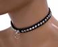 Preview: Gothic Halsband Mini Spitznieten & Ring