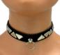 Preview: Gothic Halsband Dreieck Nieten & Ring