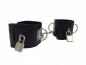 Preview: Bondage Wrist Set Black with Chain