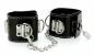 Preview: Bondage Wrist Set Black with Chain