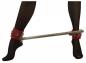 Preview: Ankle Bondage Set Red Leather Plush