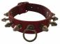 Preview: Killer Studs Fetish Leather Wristband In Red