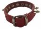 Preview: Killer Studs Fetish Leather Wristband In Red