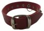 Preview: Conical Studs Fetish Leather Wristband In Red