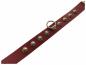 Preview: Conical Studs Fetish Leather Wristband In Red
