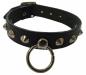 Preview: Black Fetish Leather Wristband With Conical Studs