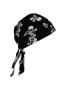 Preview: Biker Bandana Cap Schwarz & Totenköpfe