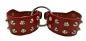 Preview: Conical Studs Wrist Bondage Set In Red