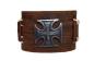 Preview: Lederarmband Eisernes Kreuz Braun