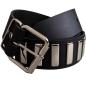 Preview: Leather belt flat studs