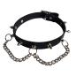 Preview: Leder Choker Killernieten Und Ketten