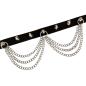 Preview: Leder Choker Mit Killernieten Und Ketten