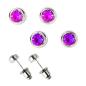 Preview: Ohrstecker Magenta Strassstein