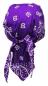 Preview: Fitted Biker Bandana Paisley Purple White