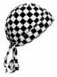 Preview: Biker Bandana Cap Schwarz Und Weißes Schachmuster