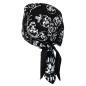 Preview: Bandana Cap Totenkopf Schwarz-Weiß