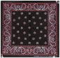Preview: Bandana Kopftuch Paisley Schwarz Rot