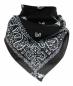 Preview: Bandana Head Wrap Scarf Flower Black & White