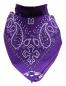 Preview: Stylish Bandana Head Wrap Scarf Paisley Purple