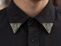 Preview: Western collar tips with ornamental pattern and triangular design