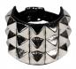 Preview: Lederarmband Pyramidennieten