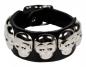 Preview: Lederarmband Mit Totenkopfnieten