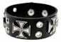 Preview: Nieten Rocker Armband Schwarz