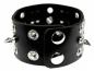 Preview: Kunstleder Armband Manschette Pyramidennieten