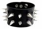 Preview: Kunstleder Armband Schwarz Killernieten