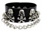 Preview: Ketten Punk Armband Totenköpfe