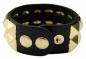 Preview: Rocker Armband 2-reihig Goldene Pyramidennieten