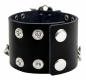 Preview: Rocker Armband Totenkopf Mit Kette Und Flachnieten