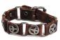 Preview: Kunstleder Armband Manschette Peace Symbol
