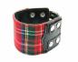 Preview: Kunstleder Armband Schottenmuster