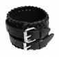 Preview: Kunstleder Armband Manschette Schwarz