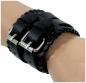 Preview: Kunstleder Armband Manschette Schwarz