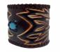 Preview: Lederarmband Braun Türkis
