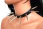 Preview: Bondage Lederhalsband Spike Nieten