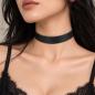 Preview: Black leather choker unisex gothic punk collar