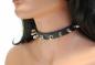 Preview: Fetisch Halsband Killernieten & Ring
