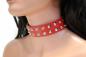 Preview: Fetisch Halsband Spitznieten 2-Reihig