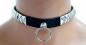 Preview: Fetisch Halsband Pyramidennieten Mit Ring