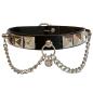 Preview: Leder Choker Mit Pyramidennieten Und Anhänger