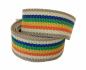 Preview: Stoffgürtel Braun & Regenbogen