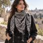 Preview: Grey black shemagh scarf in classic keffiyeh pattern made from cotton